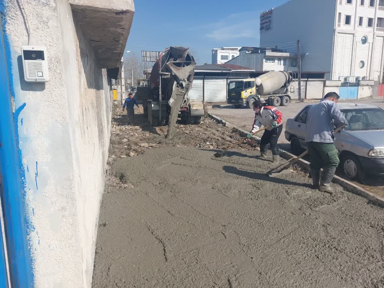 شروع عملیات پیاده راه سازی معابر منتهی به مرکز شهید خوش سیرت شهرستان آستانه اشرفیه