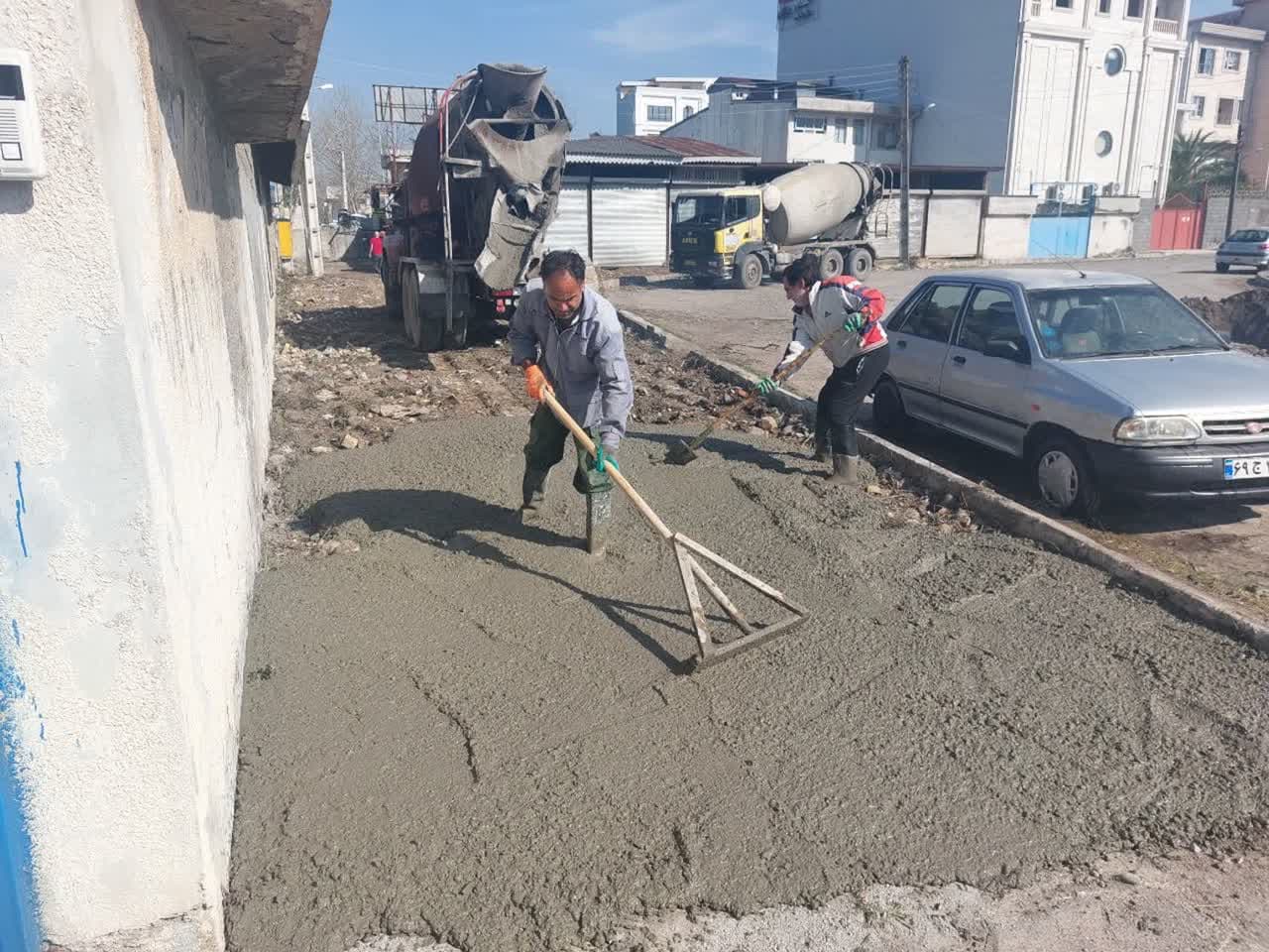 شروع عملیات پیاده راه سازی معابر منتهی به مرکز شهید خوش سیرت شهرستان آستانه اشرفیه