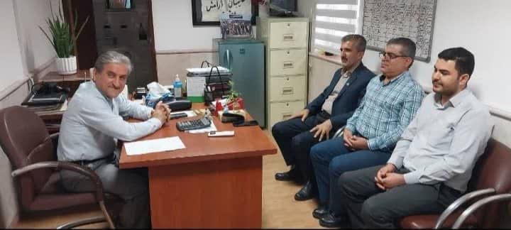 جلسه مشترک مهندس کامبیز رحیمی رئیس مرکز آموزش فنی و حرفه ای شهید انصاری با  دکتر مویدی مدیر مرکز مشاوره و درمان، نگهداری و کاهش آسیب ماده ۱۶ اداره بهزیستی شهرستان رشت